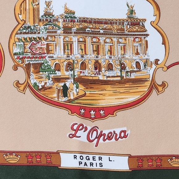 VINTAGE SOUVENIR DE PARIS ICONIC PLACES MADE IN ITALY SCARF - Picture 3 of 9